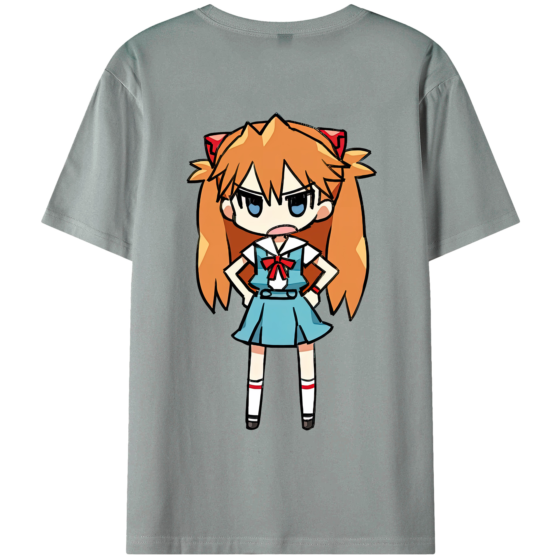 （画像用） EVA 新世紀エヴァンゲリオン 綿100％ メンズ半袖Tシャツ（バックプリント） 通気性